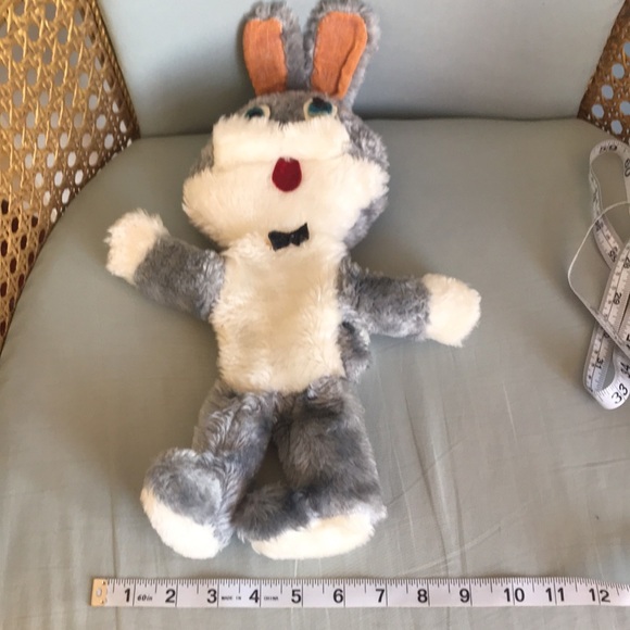 Vintage 1970's Warner Bros Bugs Bunny plush hand puppet Looney Tunes collectible - Picture 12 of 12